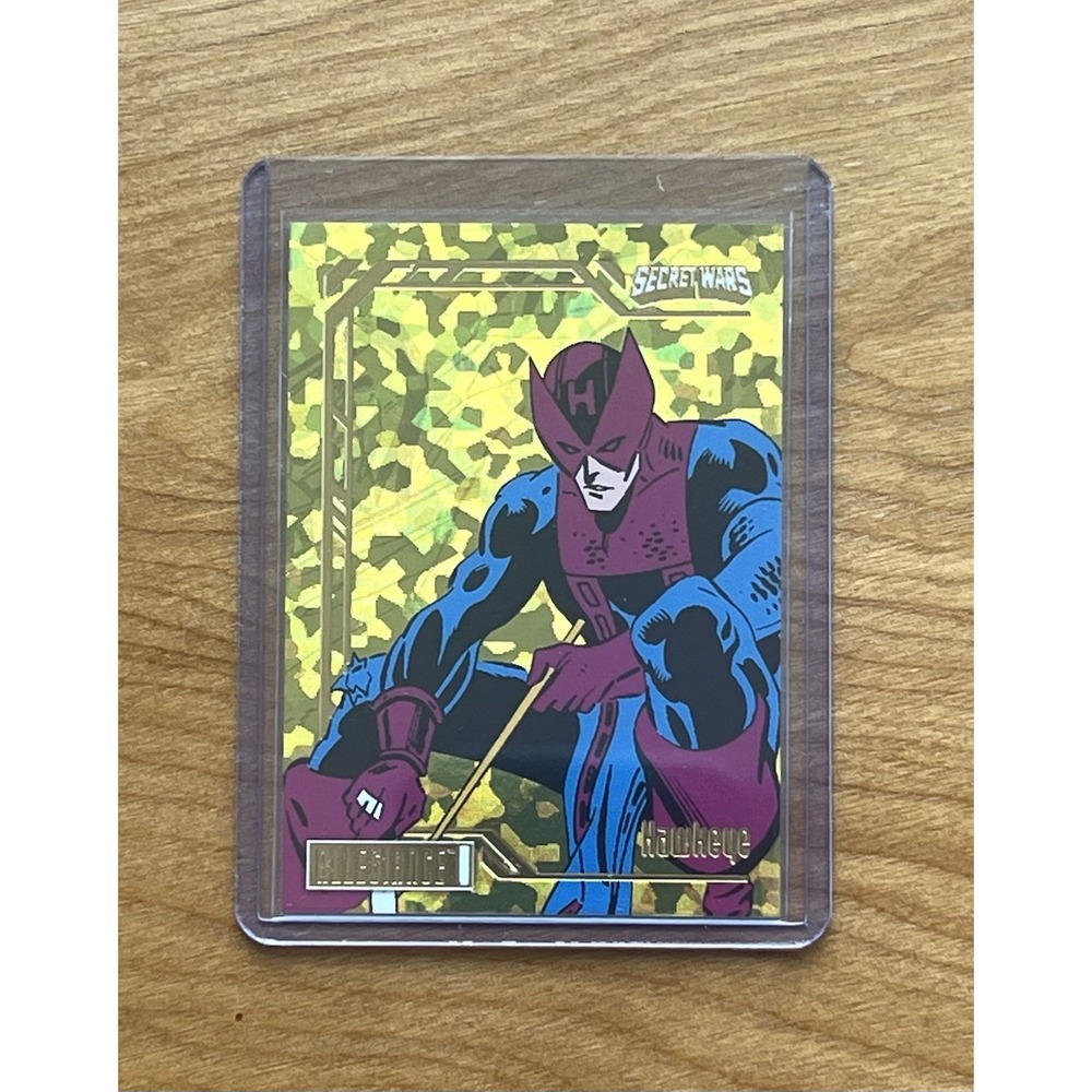 2024 Upper Deck Marvel Secret Wars Allegiance Hawkeye #59 Yellow Crackle 131/149
